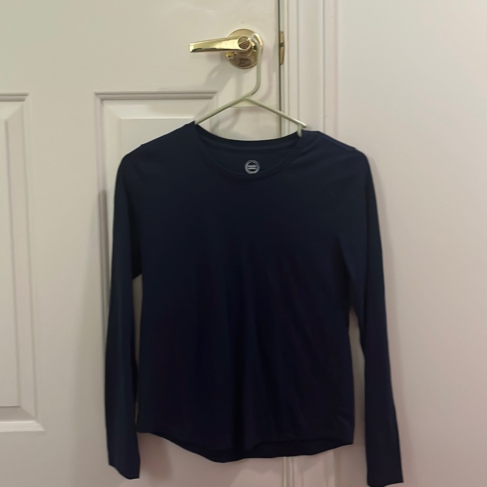 Kids 14-16 long sleeve blue tee